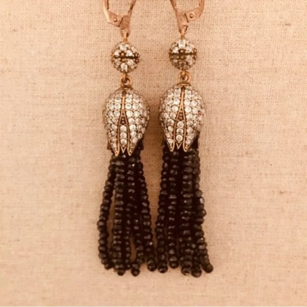 Grand Bazaar | Earrings | Drop Onyx & Cubic Zirconia